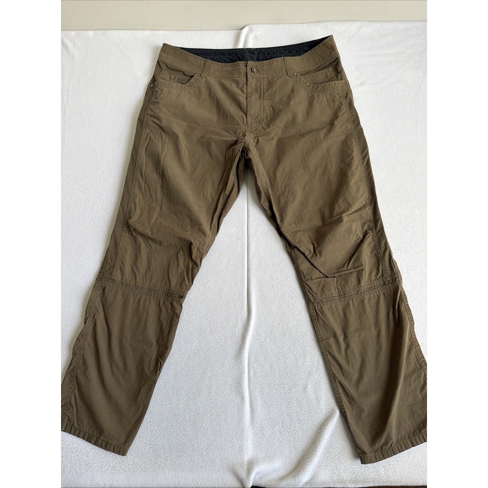 Kuhl Pants Mens 40x32 Radikl Brown Canvas Stretch Cargo Outdoor Hiking
